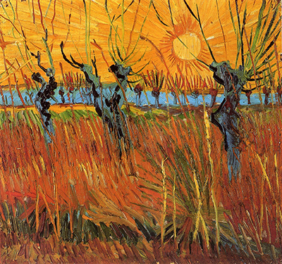 Weiden bei Sonnenuntergang Vincent van Gogh